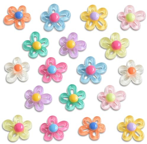 18Pcs 3D Flower Fridge Magnet Set, Decorative Strong Fridge Magnets, Colorful Cute Small Magnet for Refrigerator Locker Kitchen School and Office