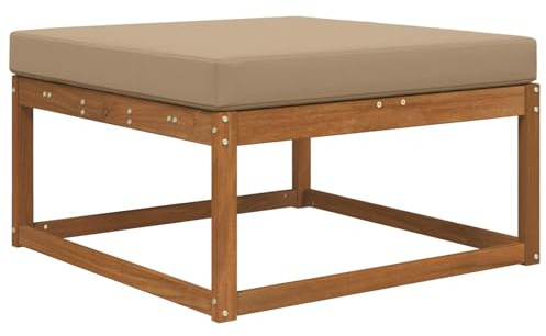 vidaXL Sofakissen für draußen Polyester Taupe 80 x 80 x 8 cm