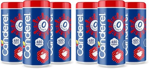Canderel Sweetener 650 Tablets - Zero Calorie Sugar Alternative - Pack of 6 (3,900 Tablets)