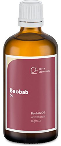 Terra Elements Baobab Öl, 100 ml I Feuchtigkeitsspendend I 100% rein I Vegan I Kaltgepresst