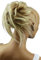 CAISHA Jumbo Haarteil Haargummi Dutt Flora Hochsteckfrisuren Brautfrisuren Natürlich Gewellt Unordentlich DM17cm Blond Mix G11F