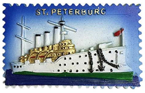 Aphrora Cruiser Saint Petersburg Russland Harz 3D Starker Kühlschrankmagnet Souvenir Tourist Geschenk Chinesischer Magnet handgefertigt Handwerk Kreative Heim- und Küchendekoration Magnetaufkleber