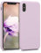 kwmobile Hülle kompatibel mit Apple iPhone X Hülle - Silikon Handy Case - Handyhülle weiche Oberfläche - kabelloses Laden - Mauve