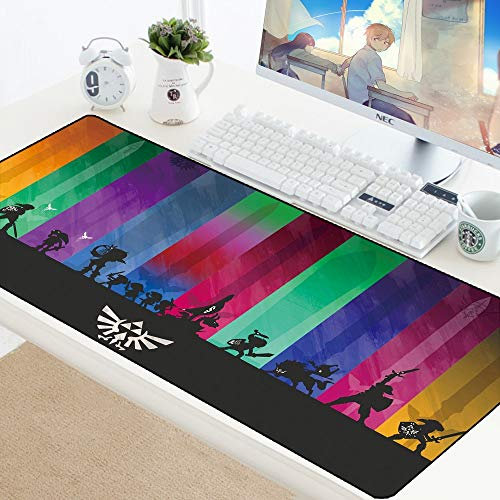 BILIVAN Zelda Mouse Pad Big Computer Mats Rubber Mousepad Large Padmouse Keyboard Gamer PC Desk Protection Gaming Accessories For laptop (700 * 300 * 3mm,1)