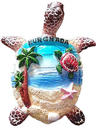 Kühlschrankmagnet mit 3D-Meeresschildkröte, Hurghada, Ägypten, Rotes Meer, Souvenir, Geschenk, Dekoration, magnetische Aufkleber-Kollektion