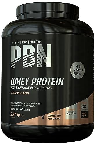 Premium Body Nutrition - Proteína de suero de leche en polvo, 2.27 kg (Paquete de 1), sabor Chocolate, sabor optimizado
