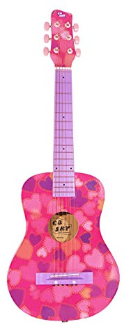 CB SKY 30-inch Junior/Student CLASSICAL Guitar Pink/Beginner/Kids (Pink heart)
