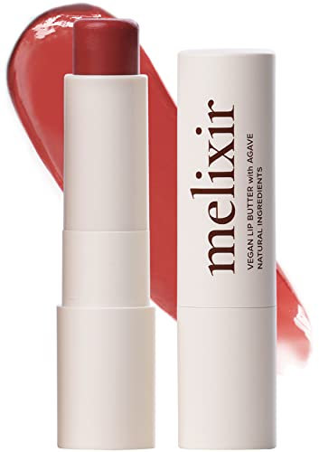 Melixir Vegane Lippenbutter #02 Nude Crumble(getönt) (+8 weitere Farben) 3.9 g, bienenfrei, ohne Petrolatum, tief nährender veganer Lippenbalsam auf pflanzlicher Basis