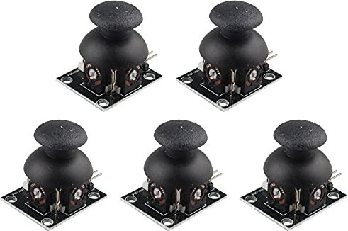 Jopto 5PCS PS2 Joystick Game Controller XY Dual-axis Joystick Breakout Module PS2 Game Joystick Axis Sensor Module Biaxial Button Control Shield Compatible with Arduino Robot Raspberry Pi AVR PIC