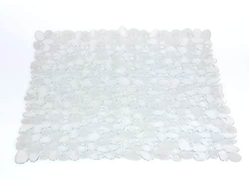 Gedy G-River Rutschfester Duschteppich mit Saugnäpfen, Maße: 54 x 54 cm, Badteppich aus Harz, transparente Oberfläche, Design R&S, hergestellt in Italien, maschinenwaschbar, 2 Jahre Garantie