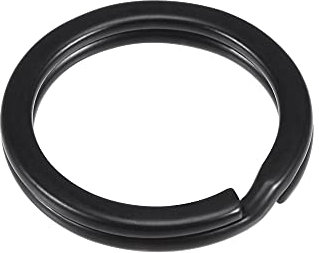 sourcing map Split Key Rings 1.8x20mm Open Flat Jump Connector for Lanyard Zipper Handbag, Electrophoretic Paint Iron, Pack of 20