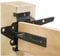 Heavy Duty Self-Locking Gate Latch - Post Mount Automatic Gravity Lever Latch for Wooden Fence with Fasteners in Black Finishing Steel to Secure Pool/Yard/Garden