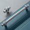 Fitting store Kristall Möbelgriffe Küchengriffe Diamant Schrankgriffe Türklinken Türgriffe Küche Griffe für Küchenschränke, Silber, Bohrlochabstand 12.8 cm