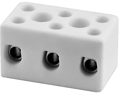 Bloque de terminales de porcelana CPO-15A-3P blanco marca SIMET