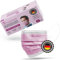Charlemain 50x Mascherina Chirurgica, Made In Germany, EN 14683 Tipo IIR, Certificata Ce, Protezione Medica Per Bocca E Naso, Bfe > 99%, 3 Strati, Resistente Agli Schizzi, Inodore, Latex Free - Rosa
