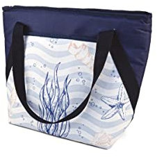 Iris Barcelona - Bolsa Nevera Estilo Tote Bag Oceanic, Bolsa Térmica para Llevar Comida y Bebida, Nevera Portátil Estilo Bolso de Hombro 18 L Azul