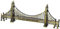 Beavorty Golden Gate Bridge Modell 3D Metall Architektur Ornament Welt Wahrzeichen Gebäude Tourist Souvenir Geschenke für Bücherregal Desktop Dekoration