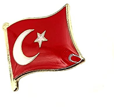 SNS Components Anstecknadel, Rot, Metall, Emaille, Landesflagge Türkei
