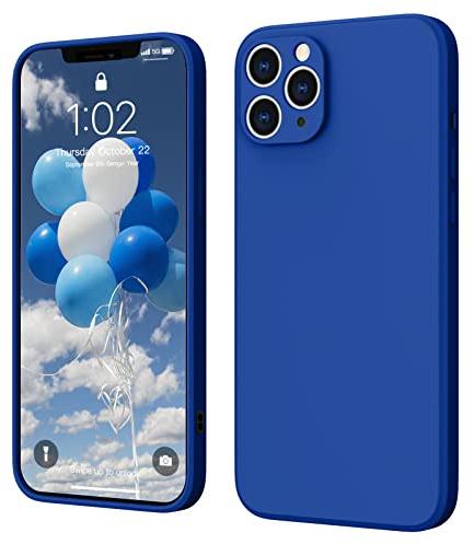 ElestBela iPhone 11 Pro Hülle Silikon Case, Hanyhülle iPhone 11 Pro Ultra Dünn Slim mit Microfiber, Kratzfeste Rundumschutz Case Schutzhülle Königsblau