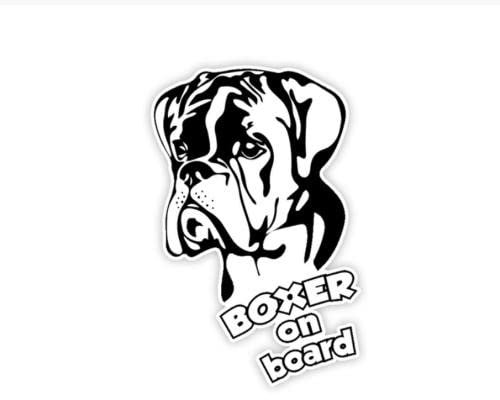GAETOYEN Autoaufkleber Hund Personalisiert 15 cm Hund Boxer An Bord Bunte Auto Aufkleber Lustige Aufkleber Styling Abnehmbare Aufkleber Css1A18894