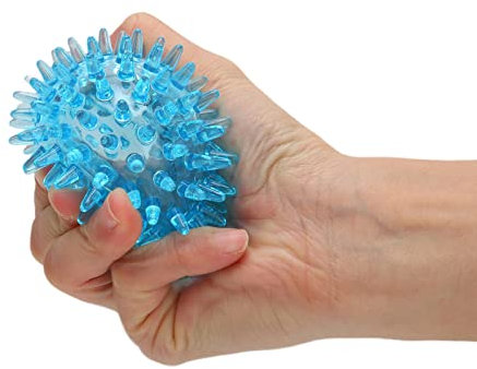 Stacheliger Ball, Hohl, Weich, Transparent, Krafterholung, Übung, Stressabbau, Massageball für Hand, Handgelenk, Weicher, Stacheliger Massageball (7CM)