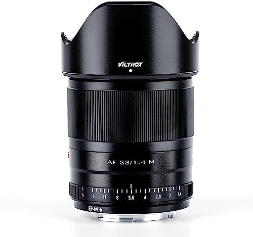 VILTROX 23mm f/1.4 F1.4 Autofokus Objektiv, Weitwinkel Große Blende APS-C Objektiv Kompatibel mit Canon EOS M-Mount Kameras M10 M100 M200 M3 M5 M50 M6 M50 II M60 II