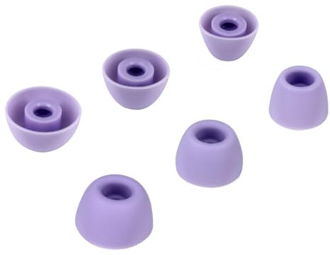 Adhiper 3 Pares de Tapones de Repuesto para Galaxy Buds 2 Pro, de Silicona, con reducción de Ruido, compatibles con Auriculares Galaxy Buds 2 Pro compatibles con Fundas de Carga (S/M/L, Morado)