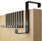 4smile Perchero puerta - juego de 10, negro - percheros puerta universales 3,6 cm y 4,1 cm – colgador entrada macizo, percha entrada