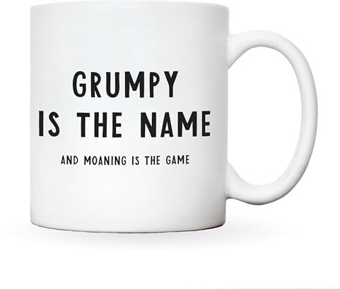 Grumpy old man mug | grumpy old man gift | old man gifts for Christmas Birthday gift fathers day gift | grandpa gift for dad gift for him (Grumpy - moaning is the game)