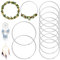 10 Stück Metallringe zum Basteln 20cm, Silber Traumfänger Ringe Metall, Drahtringe zum Basteln Deko Ringe, Deko Ringe zum Aufhängen, für Traumfänger Ring, Floristik, Wandbehänge Deko, Blumen Reifen