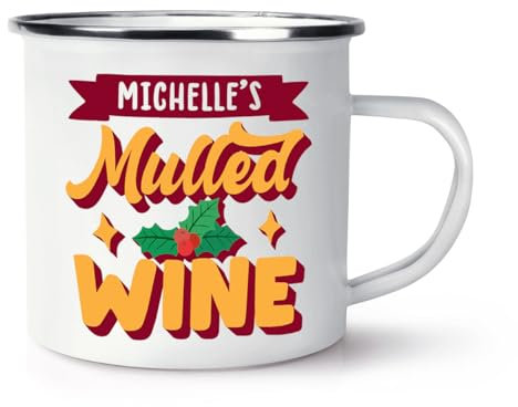 Personalised Mulled Wine Enamel Mug Cup