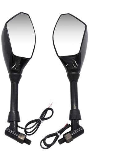 Lenkerendenspiegel Motorrad Universal 2 Pcs Motorrad Seite Spiegel Blinker Blinker Anzeige Rückspiegel Für Suzuki Für Kawasaki Motorrad Spiegel