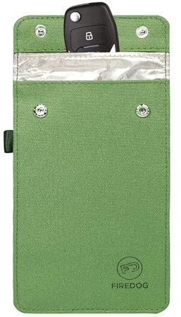 FIREDOG Faraday-Tasche für Handy, Faraday-Schlüsselanhänger-Schutz, RFID-Signalblockierung, Schlüsselanhänger für Damen und Herren, Grün