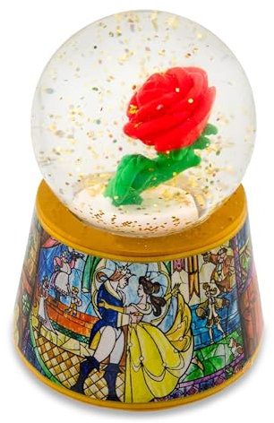 Disney Die Schöne und das Biest Mini-Schneekugel zum Leuchten, 7,6 cm hoch
