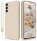MSKJ Silikon Hülle für Samsung Galaxy S24, Staubdichte Ganzkörper Kamera Schutz Handy Fall mit Seidiger Soft Touch, Leichte Stoßfeste Hülle Kompatibel mit Samsung Galaxy S24 (Beige)