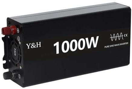 SOGTICPS 1000W Reiner Sinus-Wechselrichter DC12V zu AC230V Power Converter für Home Backup, Wohnmobile, LKWs, Off-Grid Solar Systeme