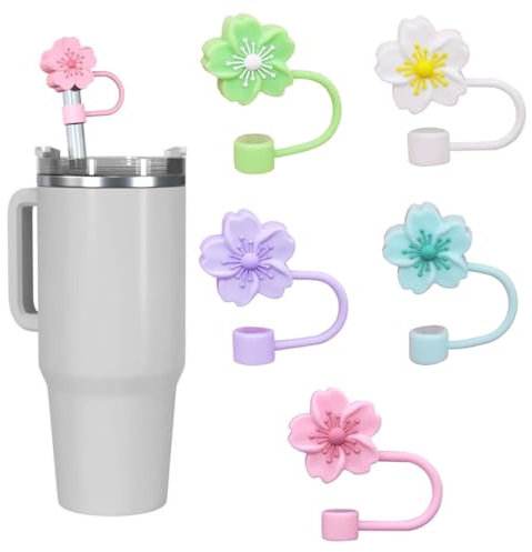 Stanley Cup Silicone Straw Covers - Reusable Toppers (5 Pcs)
