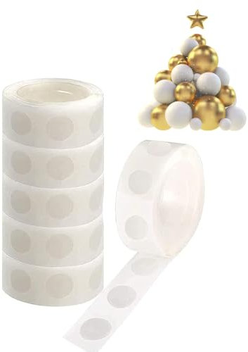600 Pcs(6 Rolls) Balloon Glue Dots,Removable Balloon Glue Dots,Glue Dots Double Sided for Scrapbook, Party, Wedding, Balloons Decoration