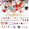 Foshird 50 Stück Emaille Charms Anhänger für Armbänder Charm Armband Schmuckherstellung Zubehör für DIY Ohrringe Halskette Schlüsselanhänger Basteln (Herz)