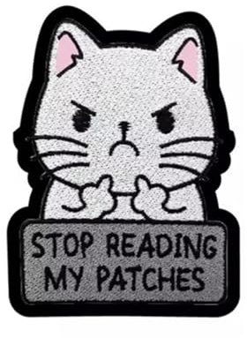 Viusneun Klett Patches Lustig Cartoon Katzen Patches Klett Inspirierende Zitate Moral Aufnäher Bekleidungszubehör Aufkleber FüR Kleidung, Jacken, Jeans, RucksäCke (A)