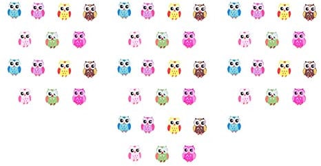 Aladeno 50 Stück Holzknöpfe in Cartoon-Eulen-Form, handgefertigte Knöpfe, Dekoration, DIY, Basteln, Scrapbooking, Eulen-Nähknöpfe, Scrapbooking für Zuhause, handgefertigtes