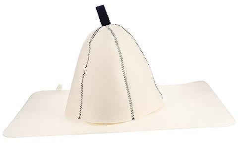 TINEASUR Damen Saunahaube aus Filz, 1 Satz mit Aufhänger