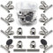 Magnetklammern, 50mm Groß Magnete mit Klammer Magnetclips für Tafel Kühlschrank Whiteboard, Extra Stark Magnetklammer Magnettafel Edelstahl Magnet Clips, 12 Stück