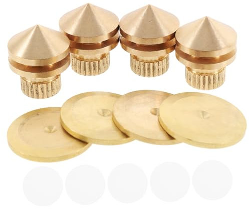 HOMSFOU 4stücke Lautsprecher Isolation Füße Kupfer Spikes Lautsprecher Pads Isolation Spikes Subwoofer Isolationspad
