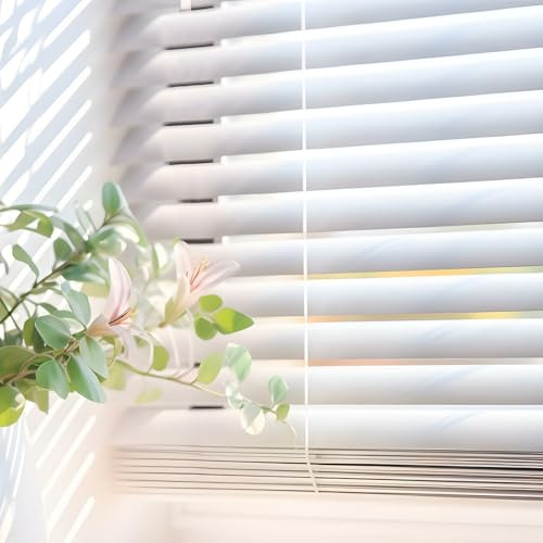 Persianas Venecianas Vinilo PVC para Ventanas y Puertas 135x250 cm Blanco