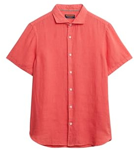 Superdry Herren Vacation Hemd mit kurzen Ärmeln aus Leinen