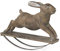 Moritz Rustikale Resinfigur Hase auf Wippe 20 cm hoch | Dekorative Vintage Osterdeko | Retro Dekofigur für Haus & Garten | Geschenk für Hasenliebhaber und Nostalgie-Fans
