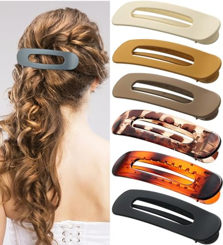 6 Stück Flach Haarspangen Damen Legen Haarklammer Dünnes Dickes Haar Rutschfest Haarclips