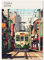 Happymotive Städteposter | Osaka Japan Retro Poster Vintage | Schlafzimmer Deko Bild im Hochformat | Bilder Wohnzimmer | Kunstdrucke in A2 40x60, A3 30x40, A4 20x30 300g Papier ohne Rahmen