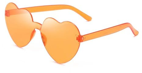 2 Paar Orange Herzförmige Sonnenbrillen